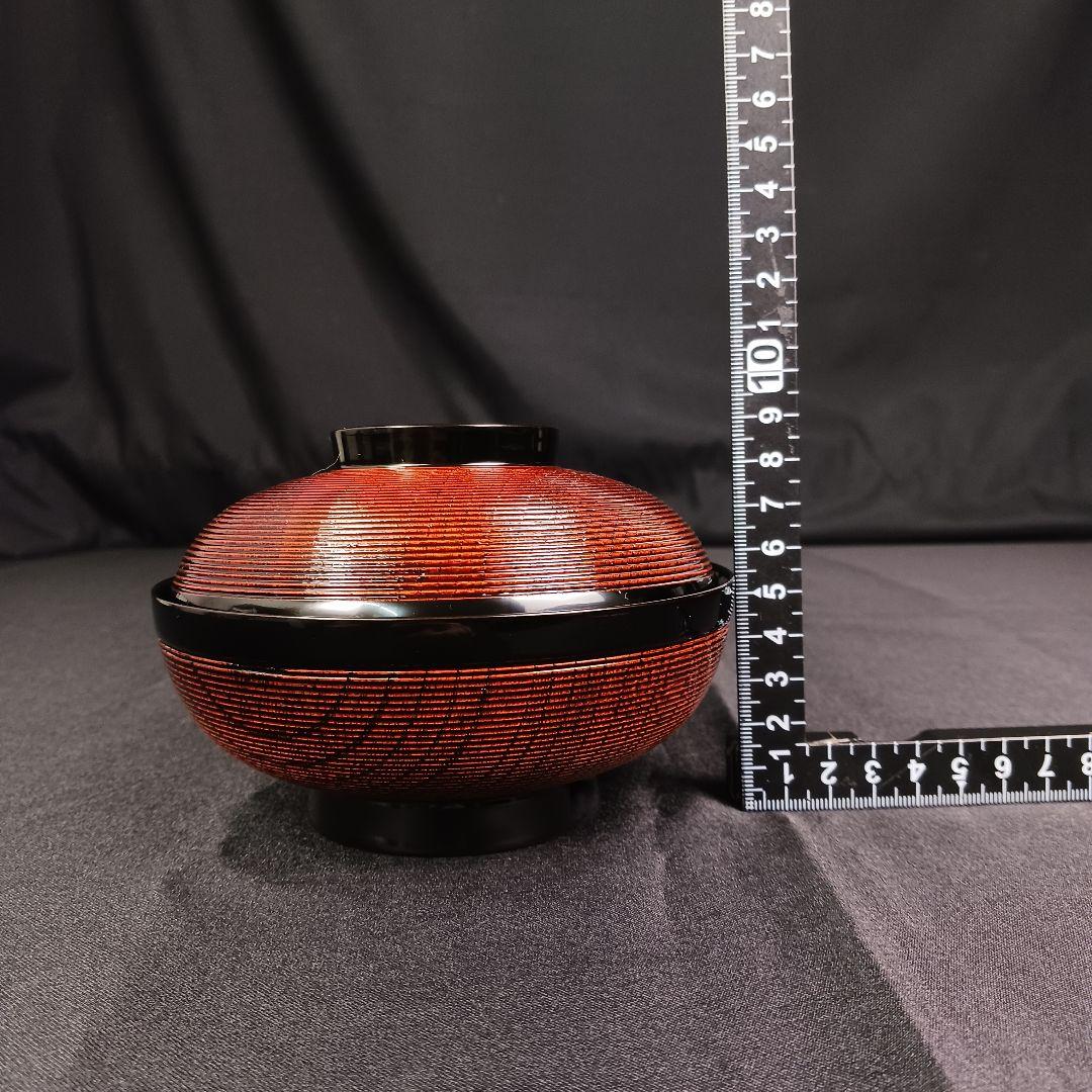 Y3112-1 漆器 貝づくし蒔絵 糸筋椀 9客 共箱 貝づくし蒔絵