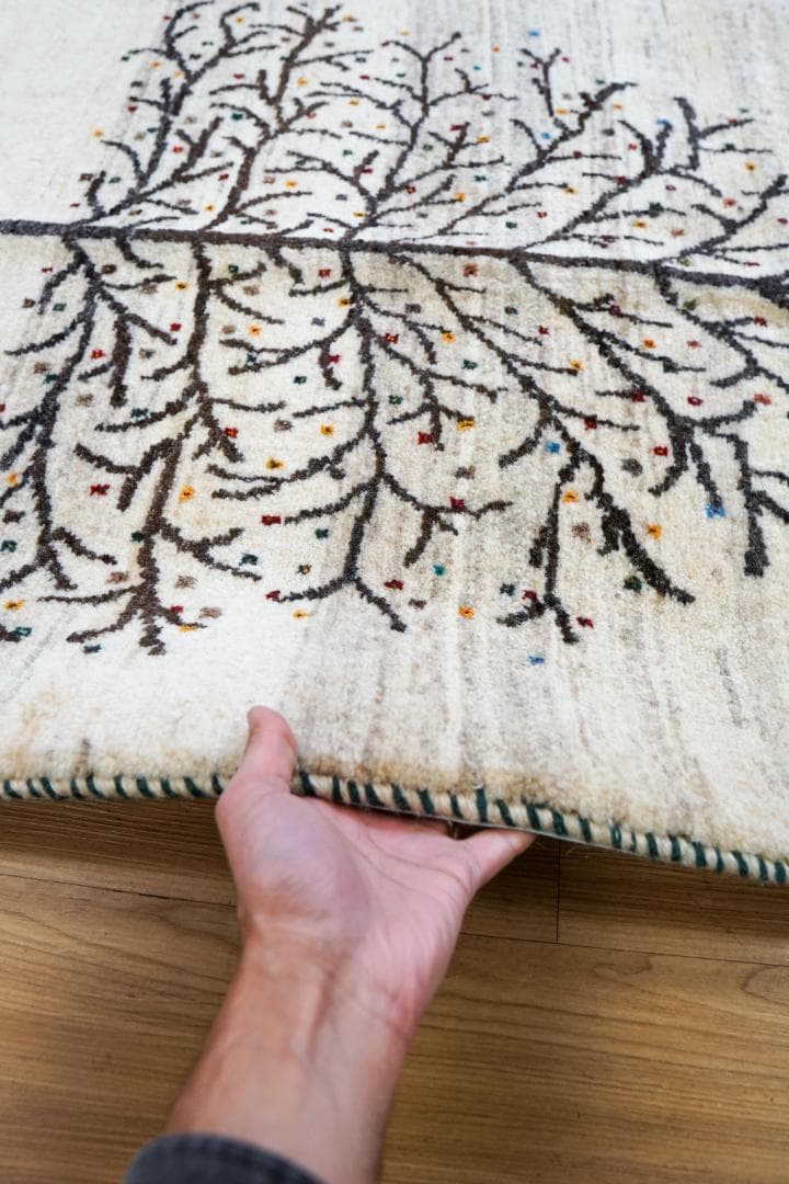 141×86cm ペルシャギャッベ 手織り カシュクリギャベ - メルカリ