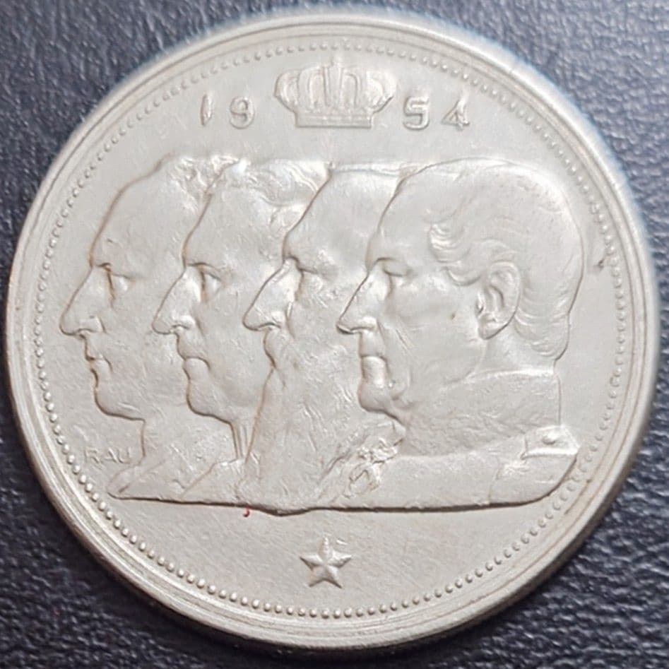 1954年 ベルギー銀貨 100フラン レオポルド3世銀貨 silver835 - メルカリ