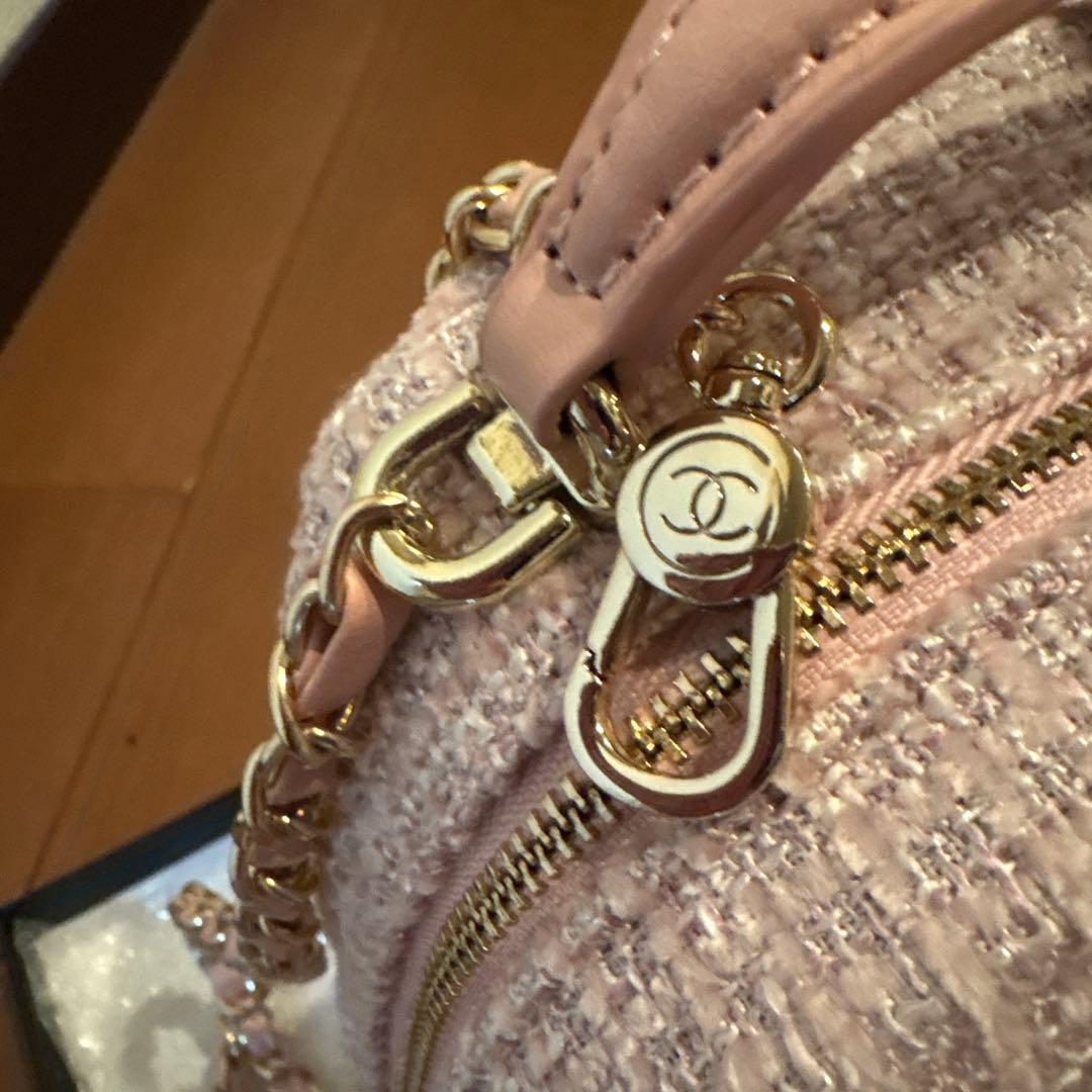 CHANEL非売品メイクアップバッグ ピンク ツイード - メルカリ
