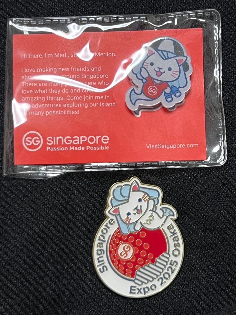 シンガポールパビリオン　非売品　ピンバッチ　マーリー 大阪 関西 万博 EXPO2025 シンガポール パビリオン 限定 マーリー