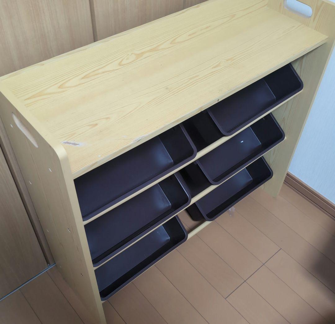 ★大型送料5000円込★木製収納ラック 6トレイ付き 楽天市場】ウッドラック 幅83.5×奥行35×高さ80 WOR-8308 3段 ウッディ