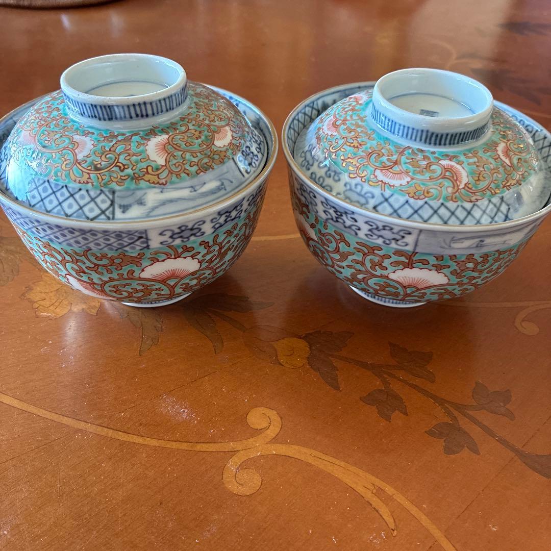 古伊万里 蓋付茶碗 2客 - メルカリ