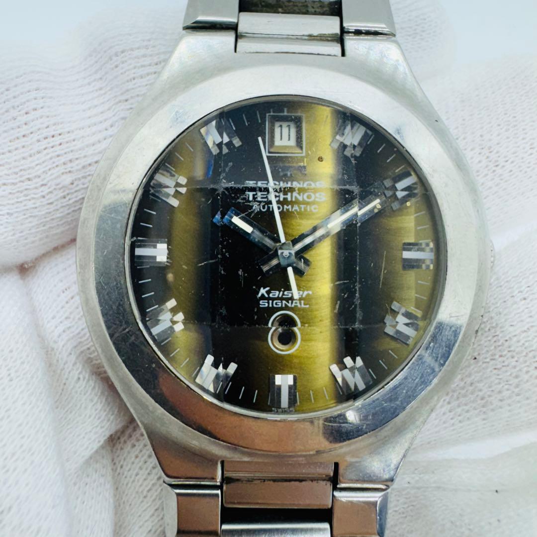 ✨TECHNOS✨テクノス✨テクノスカイザー✨シグナル✨オートマティック✨腕時計 SELECT INC. [TECHNOS カイザーシグナル レトロフューチャーデザイン
