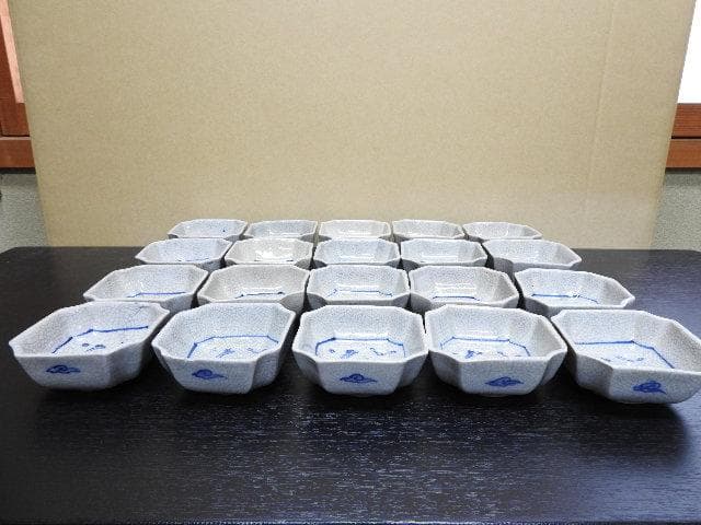 鹿絵小皿 20客 瀬戸？民平？ MA345