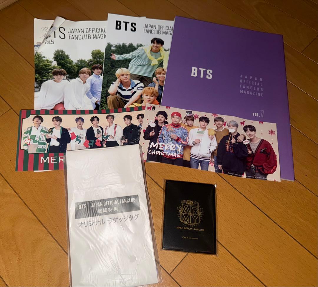 BTSファンクラブ会報誌 入会特典 継続特典 クリスマスカード セット