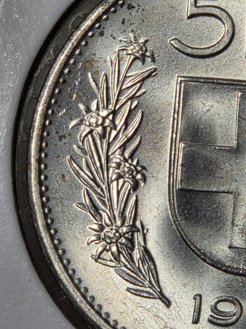 稀少 完全未使用)スイス連邦 農夫像 5フラン銀貨 1965 B - メルカリ