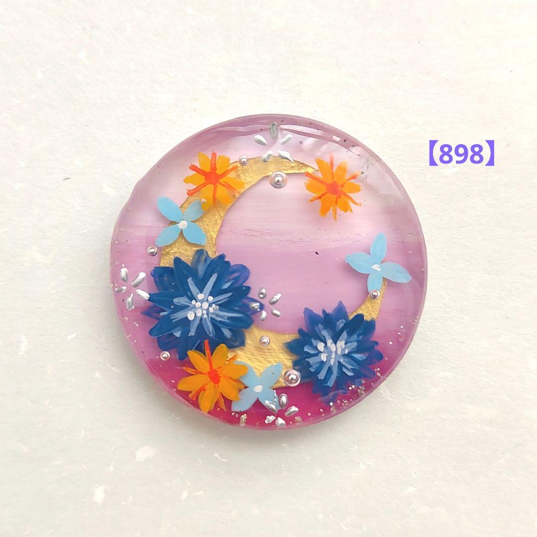 【898】ハンドメイド　レジン　ヘアゴム　ポニーフック しだれ華 ／ ボタニカル レジン ヘアゴム（ポニーフック）／ 大人