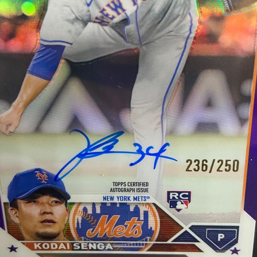 Topps Chrome メッツ 千賀滉大 直筆サインカード 世界250枚限定 - メルカリ