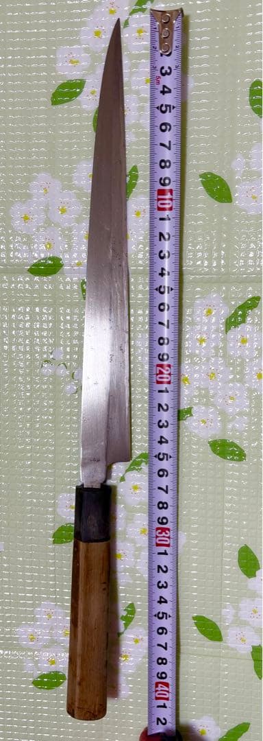 正本　柳刃　包丁　和包丁　霞　白鋼 25.5cm