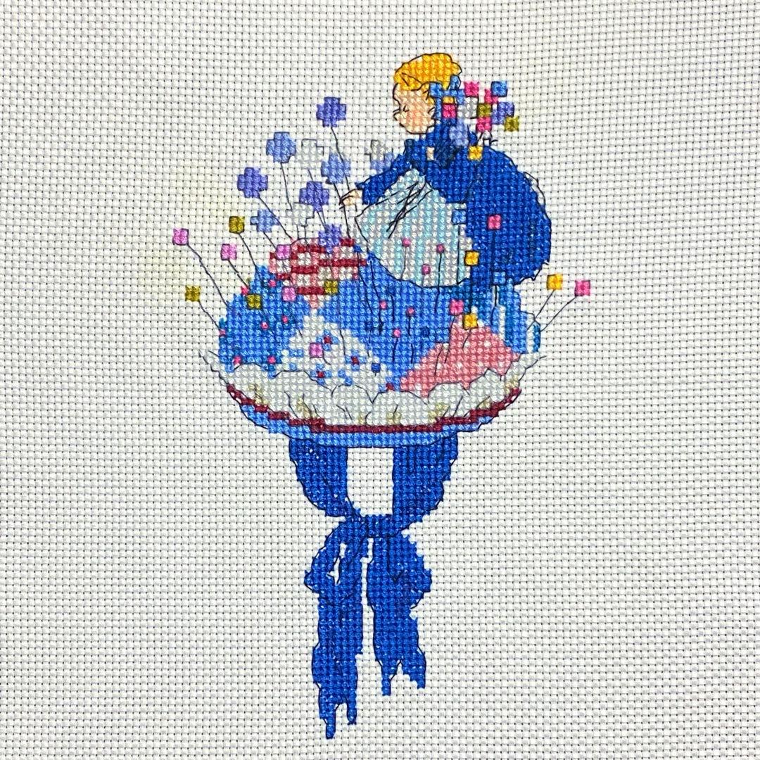 クロスステッチ ハンドメイド 完成品 くらはしれい 刺繍 - メルカリ