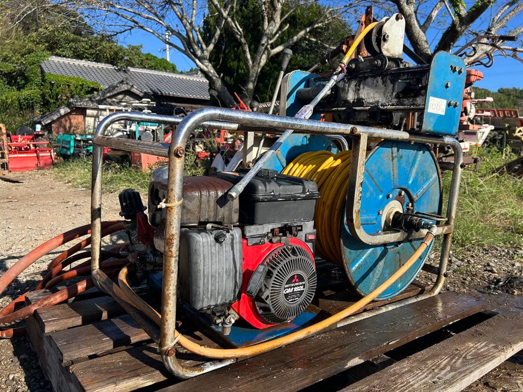 宮崎 丸山 セット動噴 自動整列巻取 MS410 6馬力 動力噴霧器 散布機