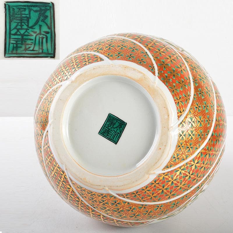 九谷焼 山本重義作 色絵 小紋手 鳥図 瓢箪瓶 共箱 D R5292B - メルカリ