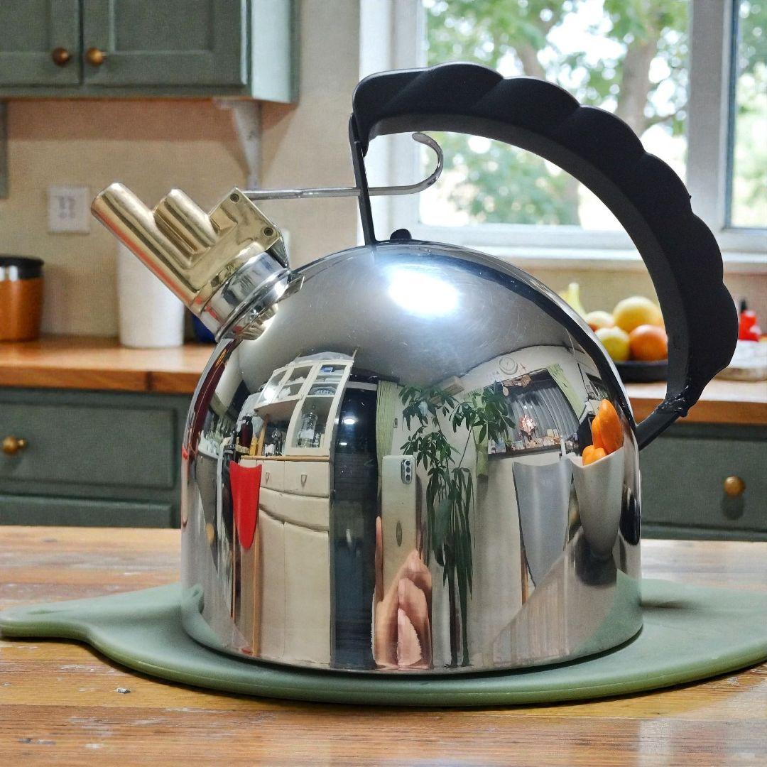 Alessi 9091 シルバーケトル アレッシ ホイッスルケトル やかん - メルカリ