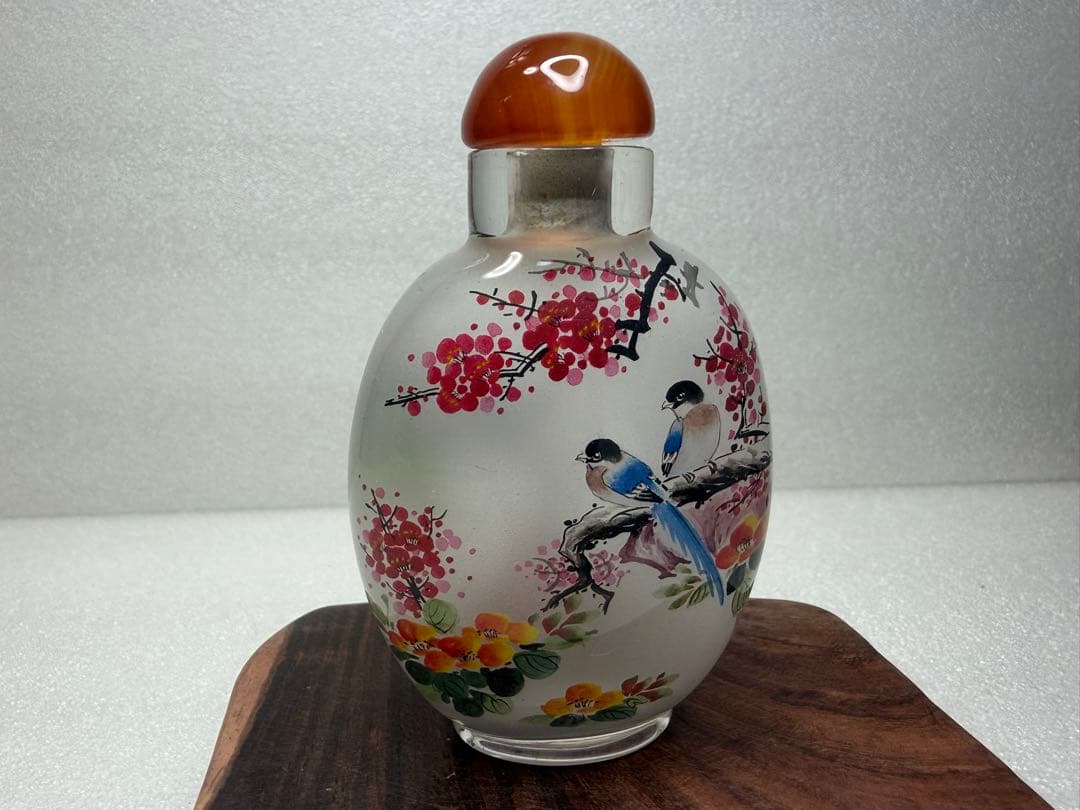 花と鳥 內繪鼻煙壺 中国美術品 贈り物 プレゼント 人気 置物 御守り