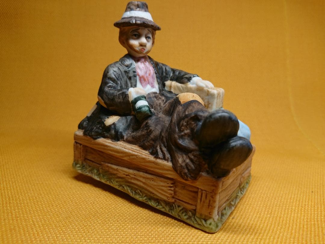人形 waco オルゴール 陶器 置物 インテリア 工芸品 美術品 A1397 人形
