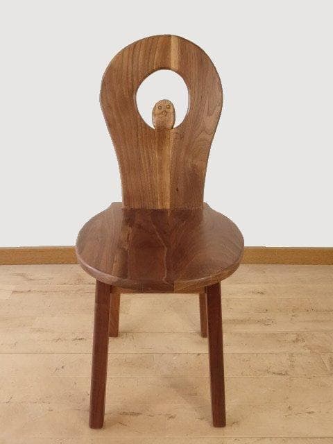 ふくろう 椅子 ダイニングチェアーC イス ウォールナット材 勇峰工芸（新）