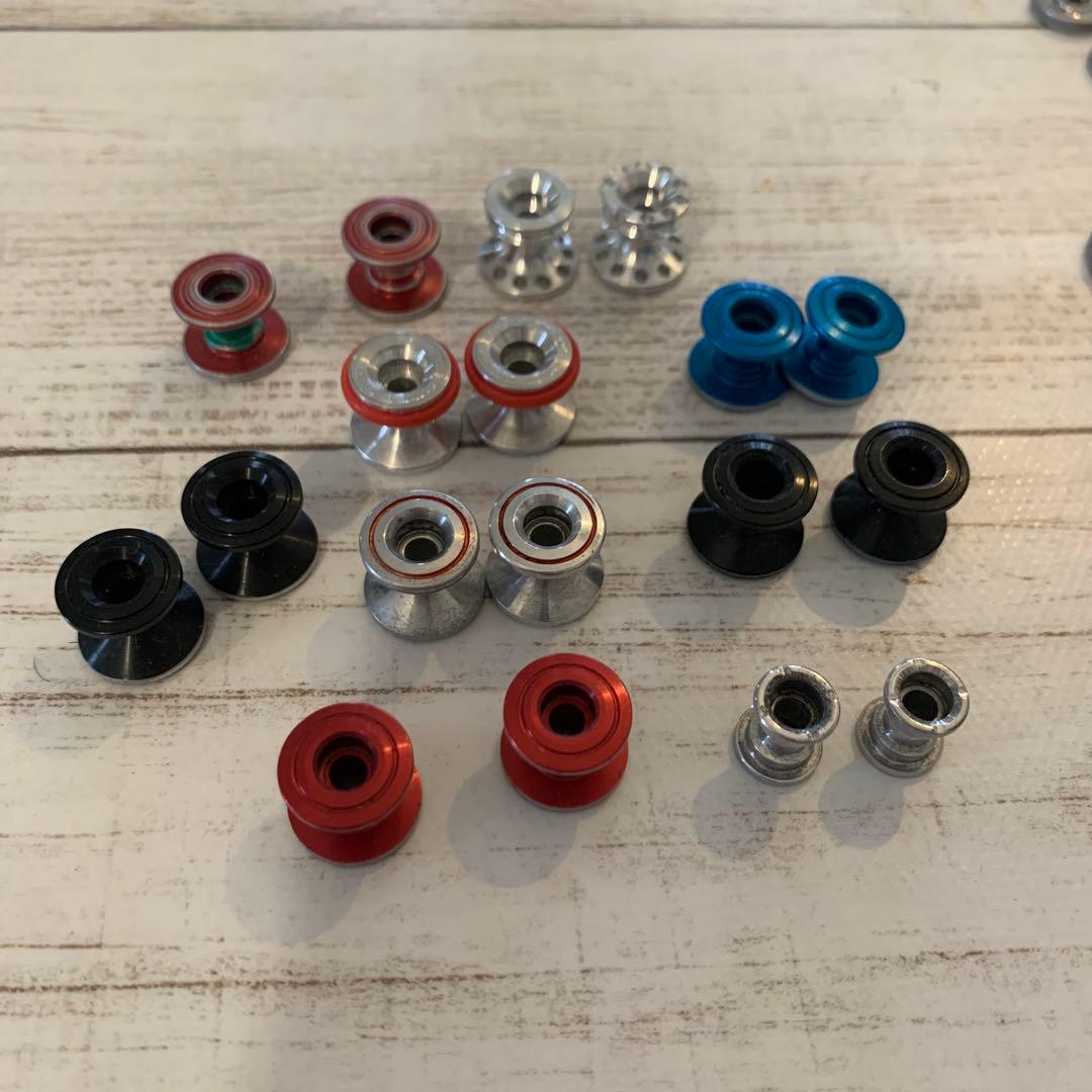 ミニ四駆 ローラー各種 GP.457 2段低摩擦プラローラーセット（赤・青13-12mm）: ミニ四駆