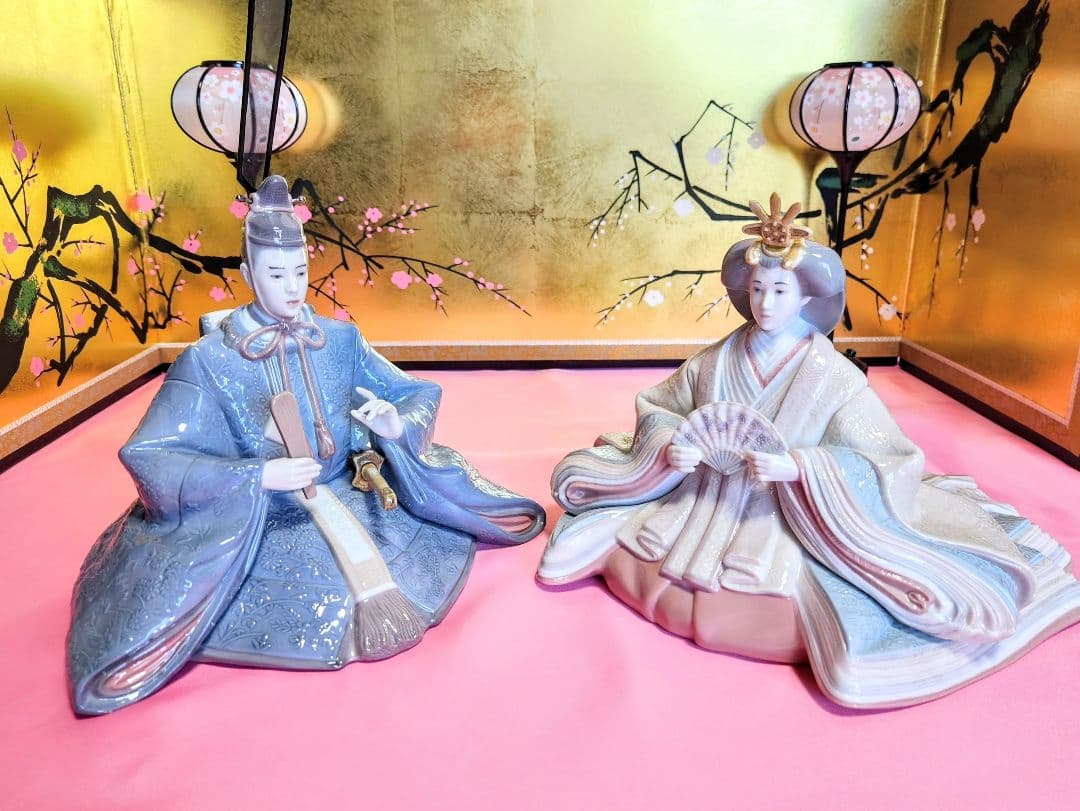 かえ二郎リヤドロ 《極美品》【親王飾り・お内裏様セット】　雛人形セット