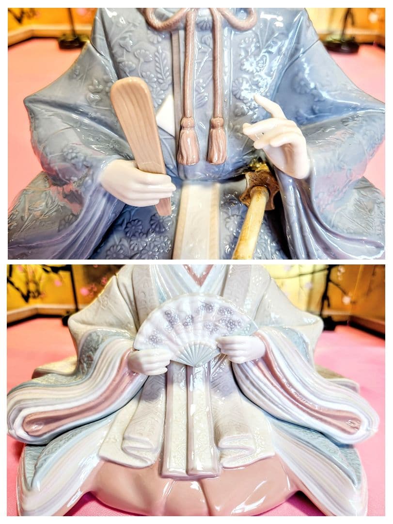 かえ二郎リヤドロ 《極美品》【親王飾り・お内裏様セット】　雛人形セット