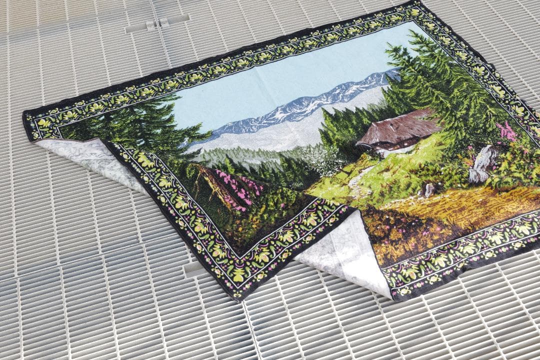 80s Moutain Rug ビンテージ 絨毯 ラグ ブランケット - メルカリ