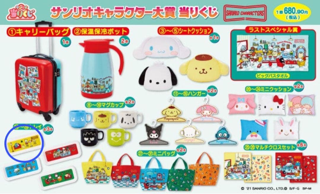 サンリオキャラクター大賞 当たりくじ トレイ - メルカリ