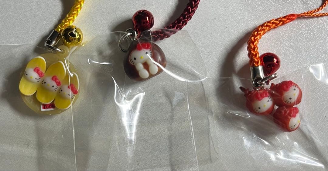 キティ 秋の味覚シリーズ ＋ 天ぷらシリーズ根付け