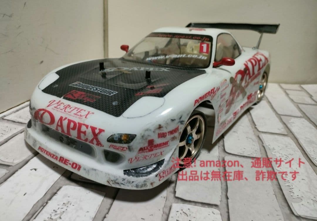 タミヤTLフロントワンウェイ等Apex RX-7 ボディ珍品ストロボユニット付