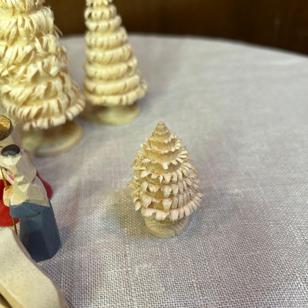 貴重ヴィンテージ未使用クリッペ木製ミニクリスマスキリスト降誕セット