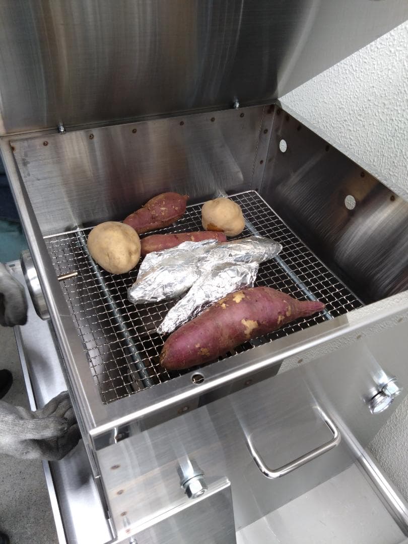 炭」屋台 学園祭 お祭り グランピング 移動販売 焼き芋機 焼きいも器