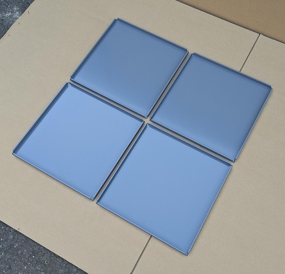 USMハラー用パーツ パネル 板 33.5x33.5cm 部品 ミッドグレー4枚