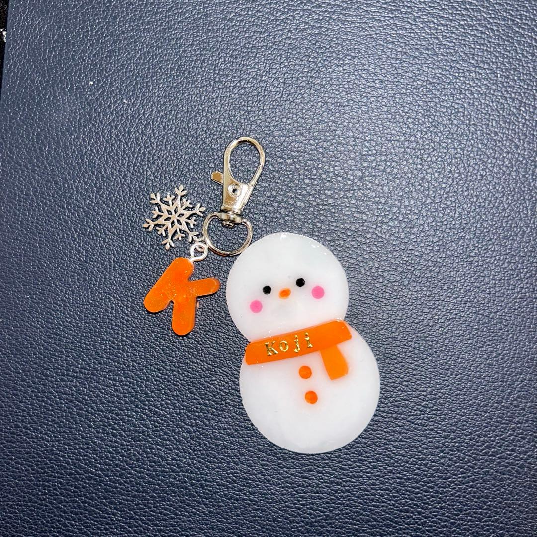 SnowMan♡キーホルダー 雪だるま チャーム 推し活 レジン スノーマン