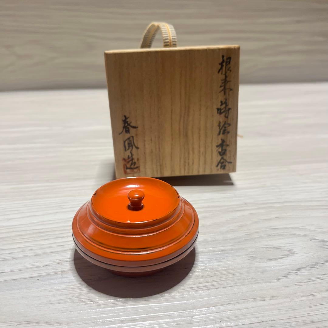 根来蒔絵 香合 キリギリス 共箱つき 桜蒔絵十種香箱 文化遺産オンライン