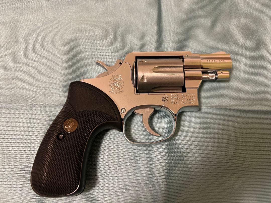 コクサイ】s&w M64モデルガン+交換用木グリ