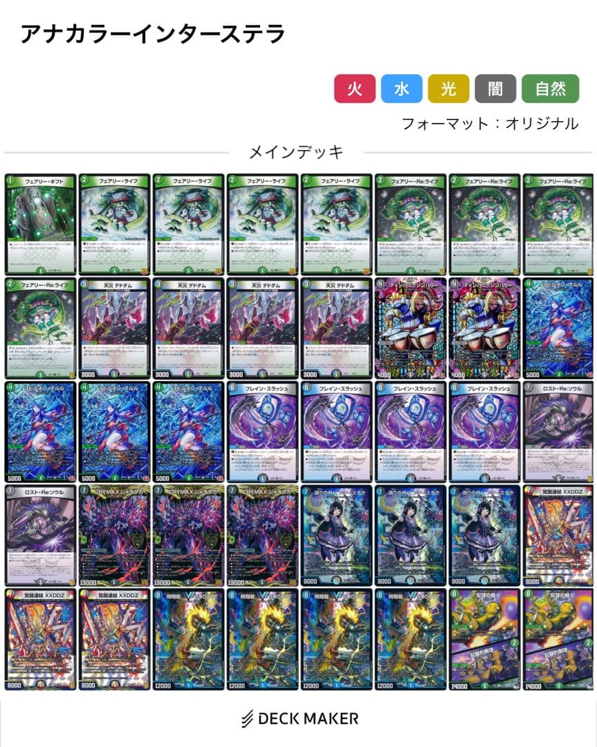 CS入賞構築】デュエマ アナカラーインターステラ アナカラーマルル