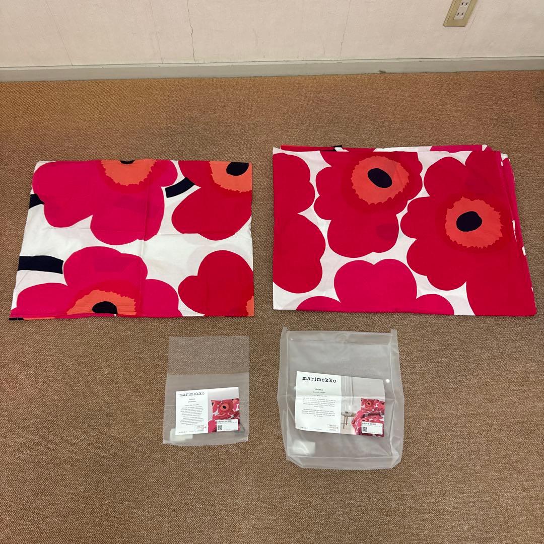 marimekko ウニッコ 掛け布団カバー　枕カバー　2点セット レッド 楽天市場】【2/25は最大20％OFFクーポン】マリメッコ 布団カバー
