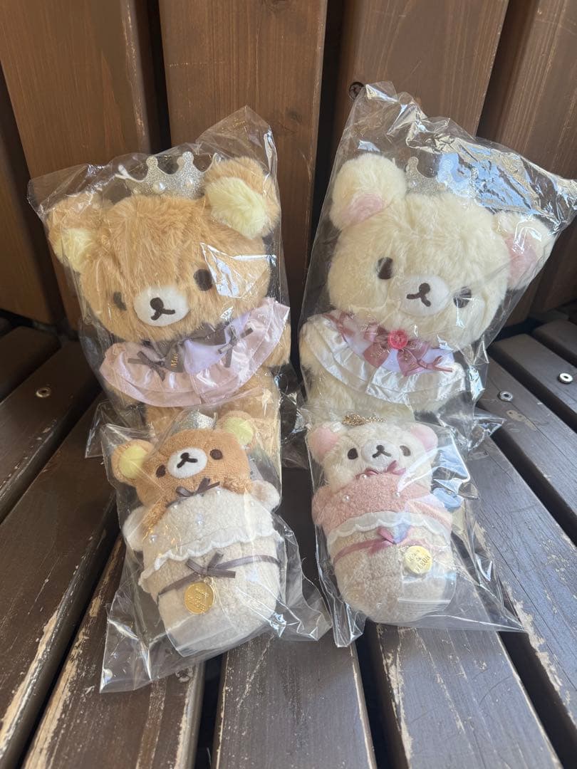 リラックマ Maison de FLEUR コラボ ぬいぐるみ4個セット リラックマ - リラックマ×Maison de FLEUR スペシャルコラボぬいぐるみ
