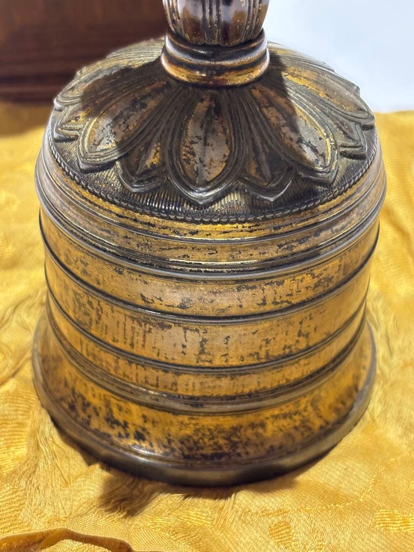 鎌倉時代箱書「金銅五鈷鈴 金剛鈴」1点|密教法具 仏具