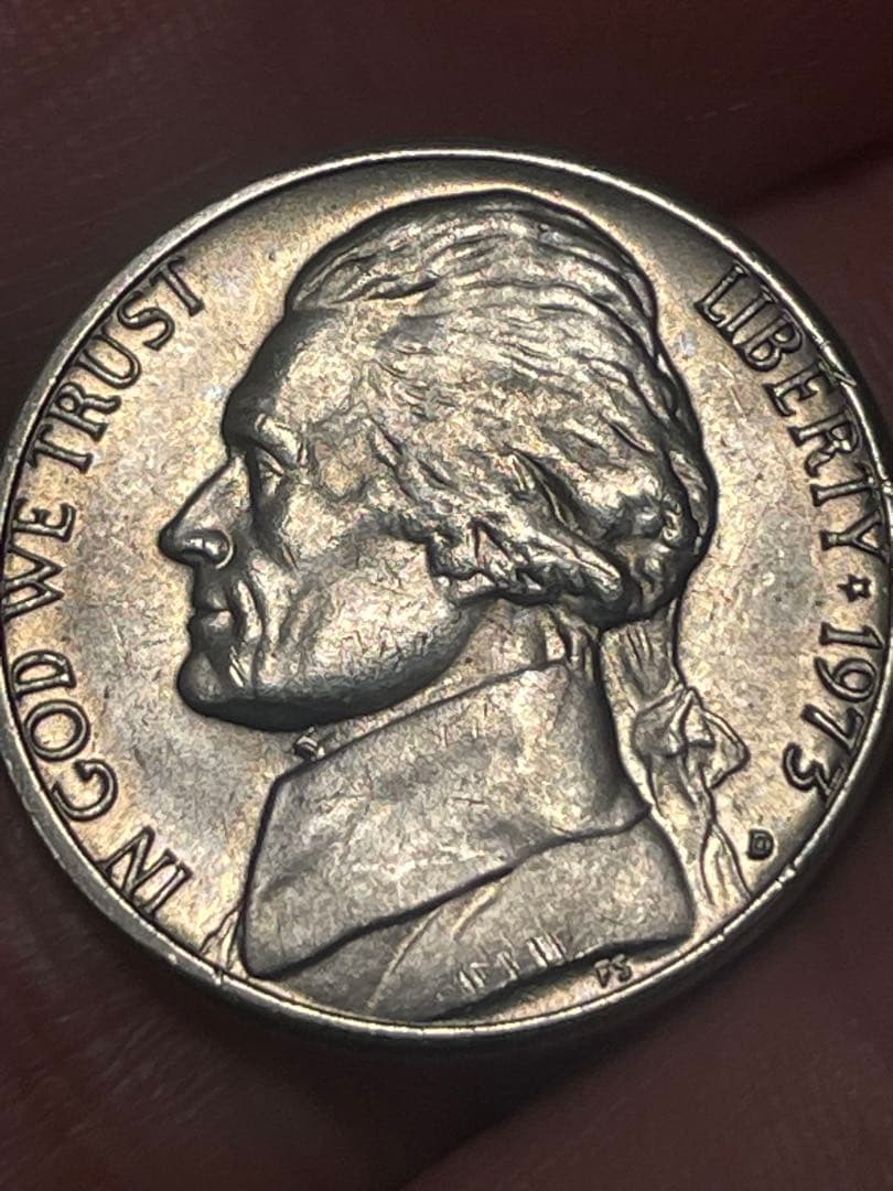 美品 アメリカ 1973年 D ジェファーソンニッケル5セント プルーフ
