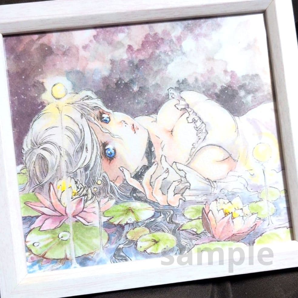 手描きイラスト オリジナル イラスト 水彩画 アナログ 色紙 原画