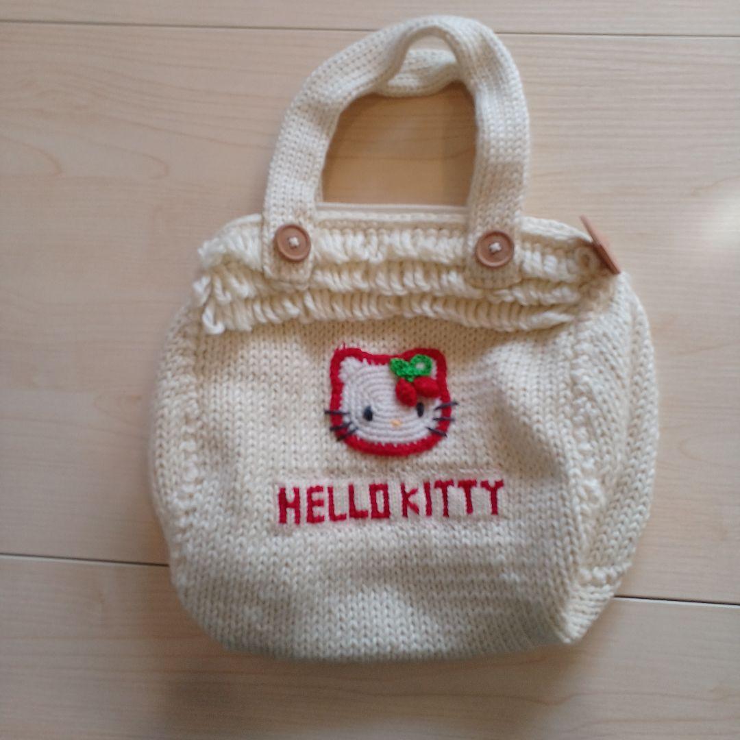 激レア ハローキティ ニットバッグ 1998年 レトロ 毛糸 希少