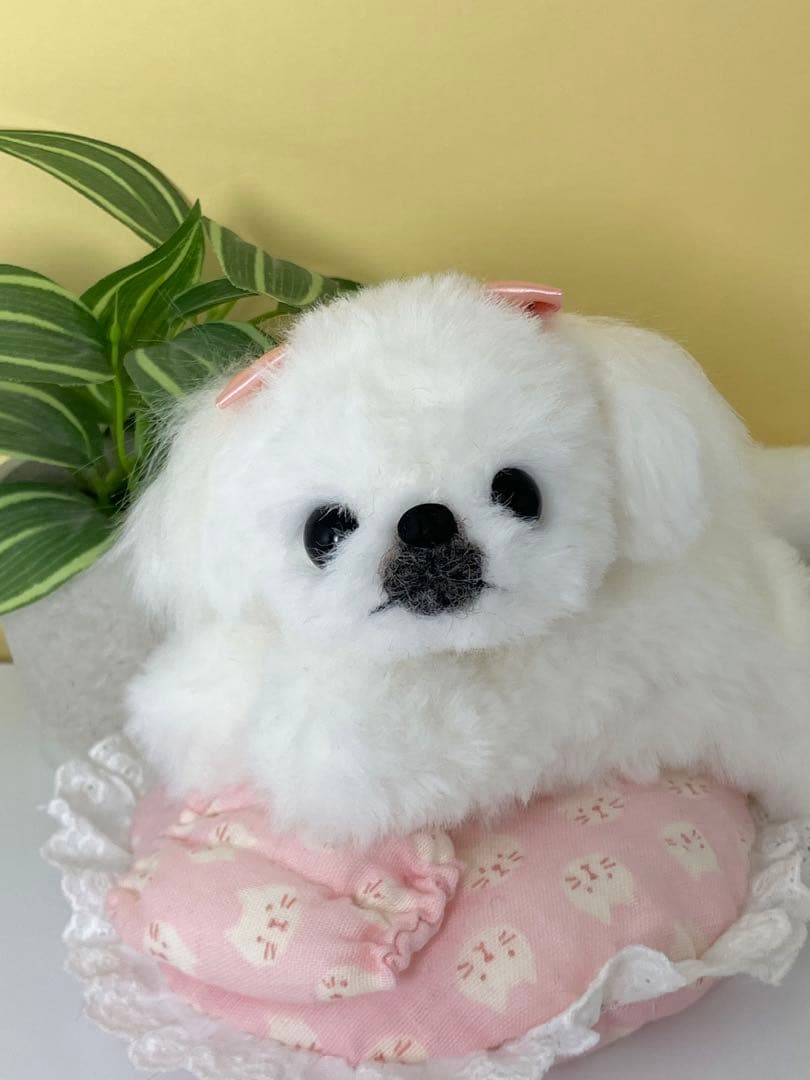 専用 ☆ハンドメイド☆ ペキニーズ ぬいぐるみ 白 - メルカリ