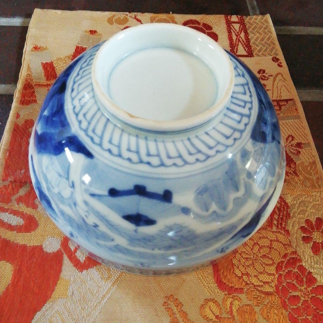骨董品 青白磁 蓋付き丼
