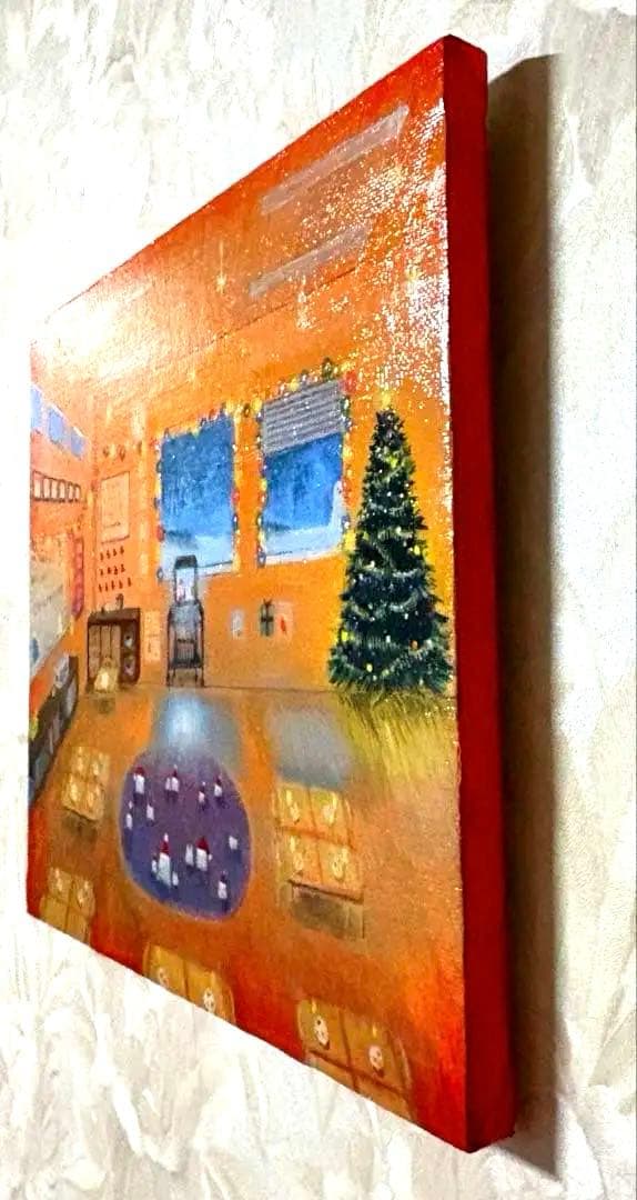 christmas party アクリル画 F3