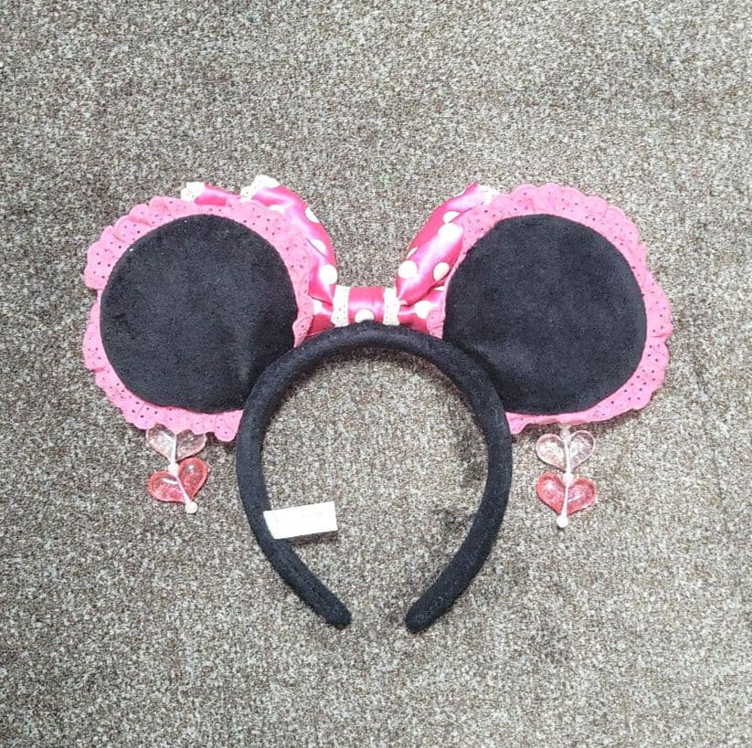ディズニー ミニー ハート イヤリング カチューシャ ピンク リボン