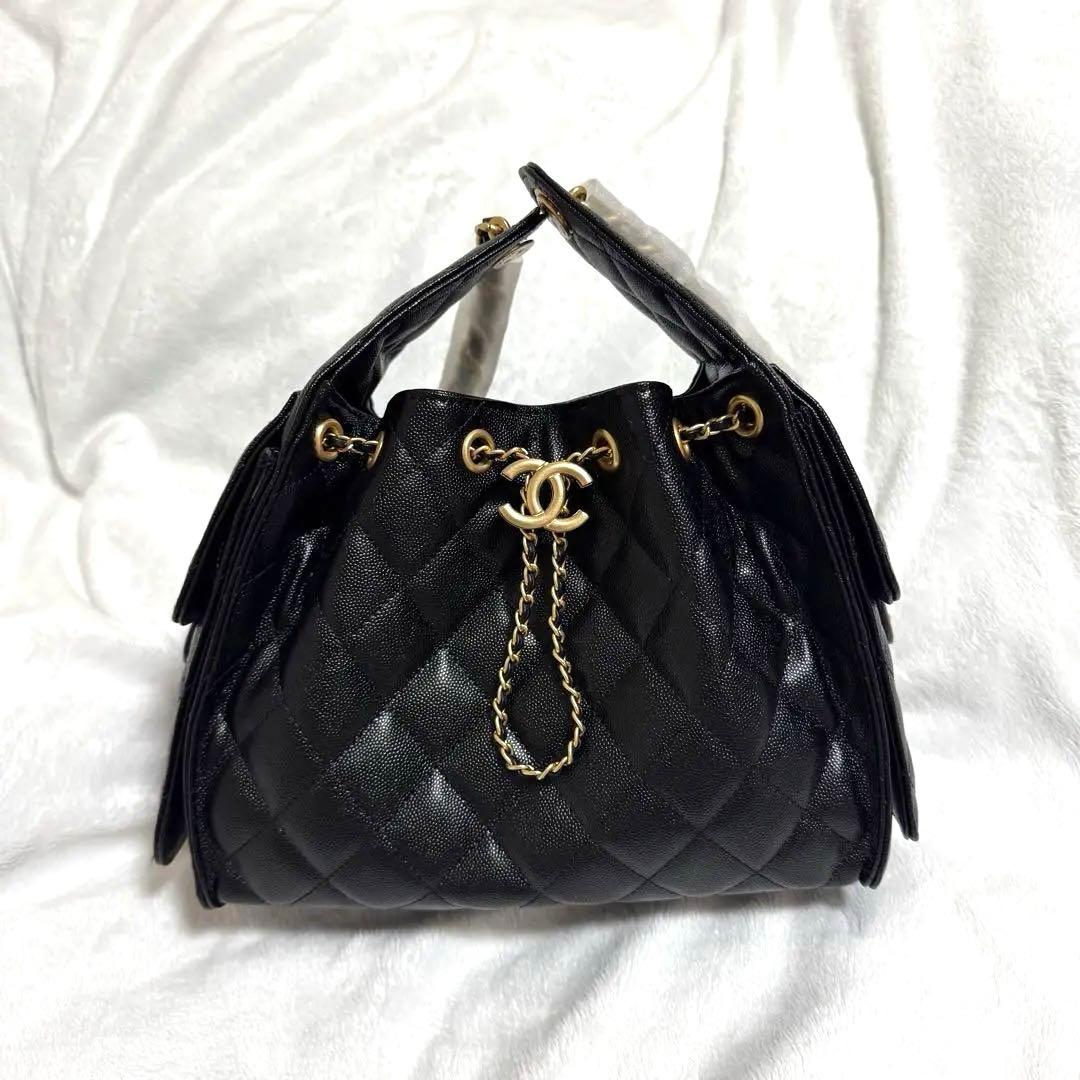 お値下げ中❣️CHANEL 25 ノベルティ ハンドバッグ ブラック CHANEL 25 スモール ハンドバッグ ブラック 黒[AS5293 B20304 94305
