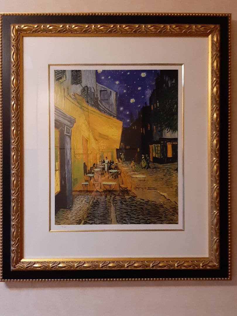 ゴッホ　シルクスクリーン　夜のカフェテラス ゴッホ「夜のカフェテラス」ジクレ・シルクスクリーン｜絵画販売