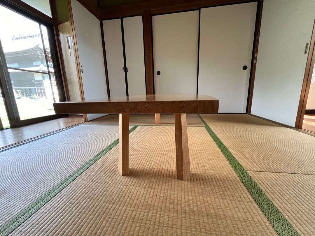 カンディハウスローテーブル天然木（ナラ）165cm 送料込み