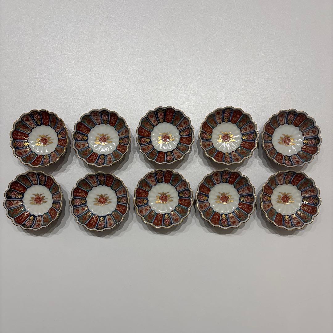 美品】林九郎作 有田焼 色絵金彩 花文 醤油皿（小皿）10枚揃 - メルカリ