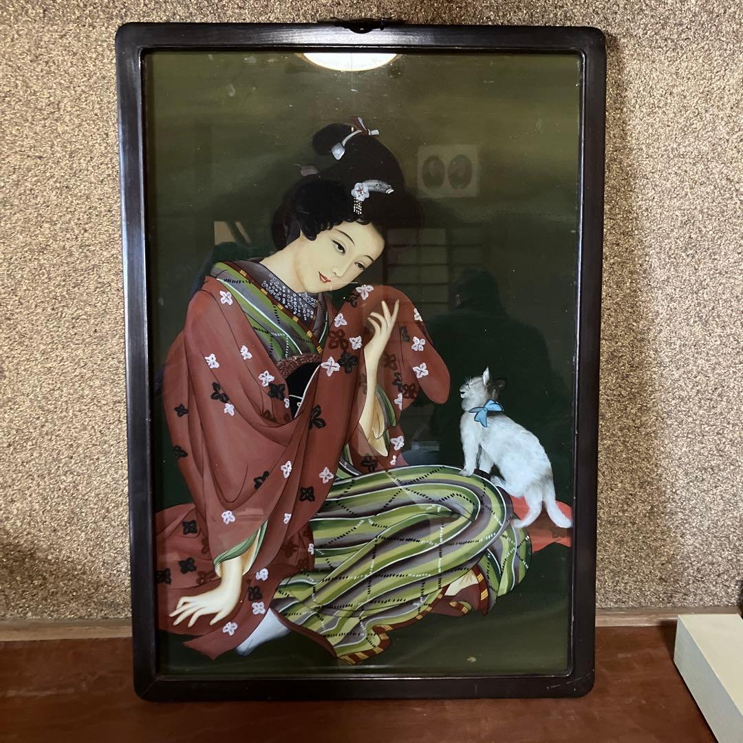 着物女性と猫 三毛猫と正座する着物の女性のイラスト素材 [112600412] - PIXTA